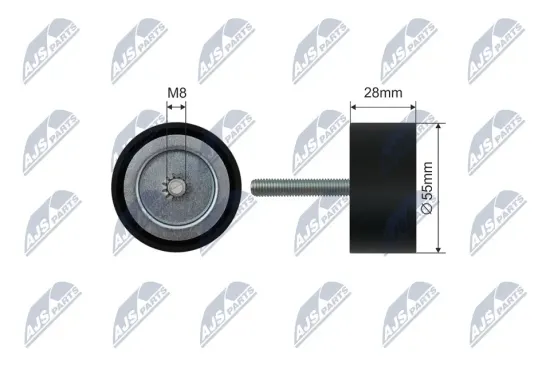 Spannrolle, Keilrippenriemen NTY RNK-PL-030 Bild Spannrolle, Keilrippenriemen NTY RNK-PL-030