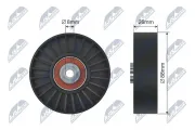 Spannrolle, Keilrippenriemen NTY RNK-RE-025