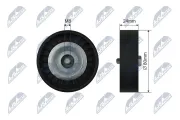 Umlenk-/Führungsrolle, Keilrippenriemen NTY RNK-SA-003
