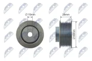 Umlenk-/Führungsrolle, Keilrippenriemen NTY RNK-SU-010