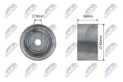 Umlenk-/Führungsrolle, Zahnriemen NTY RNK-SU-018
