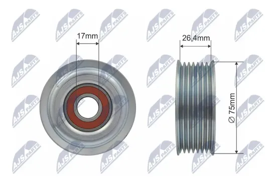 Umlenk-/Führungsrolle, Keilrippenriemen NTY RNK-TY-008 Bild Umlenk-/Führungsrolle, Keilrippenriemen NTY RNK-TY-008