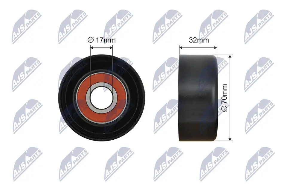 Umlenk-/Führungsrolle, Keilrippenriemen NTY RNK-TY-035