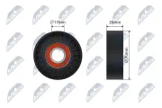 Spannrolle, Keilrippenriemen NTY RNK-TY-038