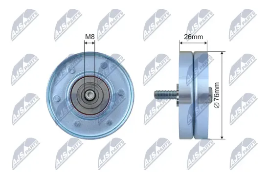 Umlenk-/Führungsrolle, Keilrippenriemen NTY RNK-VV-013 Bild Umlenk-/Führungsrolle, Keilrippenriemen NTY RNK-VV-013