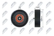 Spannrolle, Keilrippenriemen NTY RNK-VV-017