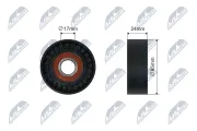 Spannrolle, Keilrippenriemen NTY RNK-VW-031
