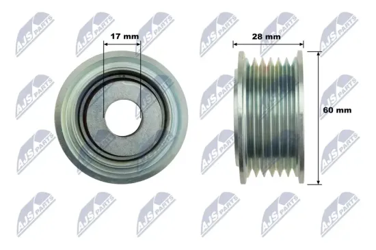 Umlenk-/Führungsrolle, Keilrippenriemen NTY RNK-VW-043 Bild Umlenk-/Führungsrolle, Keilrippenriemen NTY RNK-VW-043