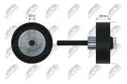 Umlenk-/Führungsrolle, Keilriemen NTY RNK-WW-002