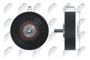Umlenk-/Führungsrolle, Keilrippenriemen NTY RNK-WW-003