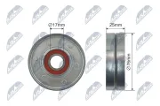 Spannrolle, Keilrippenriemen NTY RNK-WW-008