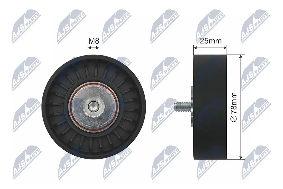Umlenk-/Führungsrolle, Keilrippenriemen NTY RNK-WW-016