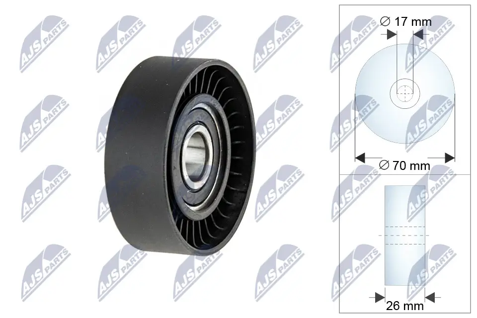 Umlenk-/Führungsrolle, Keilrippenriemen NTY RRK-CH-009
