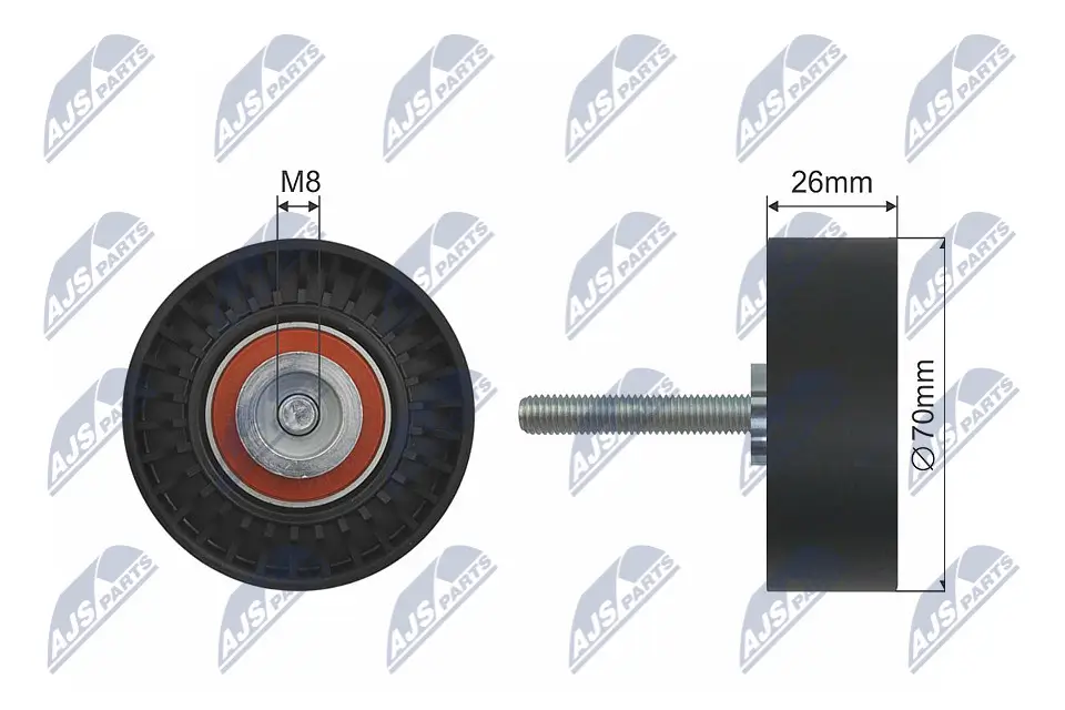 Umlenk-/Führungsrolle, Keilrippenriemen NTY RRK-FR-006
