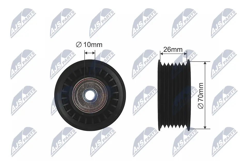Umlenk-/Führungsrolle, Keilrippenriemen NTY RRK-MS-010