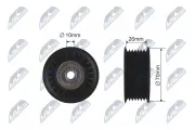 Umlenk-/Führungsrolle, Keilrippenriemen NTY RRK-MS-010