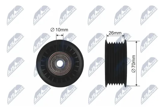 Umlenk-/Führungsrolle, Keilrippenriemen NTY RRK-MS-010 Bild Umlenk-/Führungsrolle, Keilrippenriemen NTY RRK-MS-010