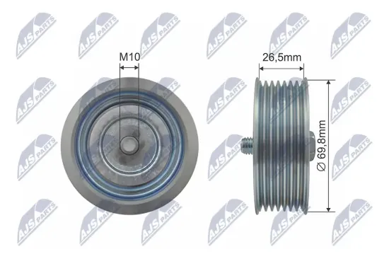 Umlenk-/Führungsrolle, Keilrippenriemen NTY RRK-NS-005 Bild Umlenk-/Führungsrolle, Keilrippenriemen NTY RRK-NS-005
