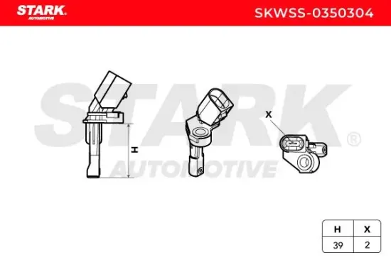 Sensor, Raddrehzahl Hinterachse rechts Stark SKWSS-0350304 Bild Sensor, Raddrehzahl Hinterachse rechts Stark SKWSS-0350304
