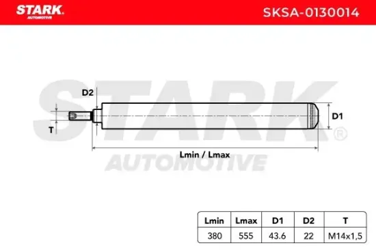 Stoßdämpfer Vorderachse Stark SKSA-0130014 Bild Stoßdämpfer Vorderachse Stark SKSA-0130014