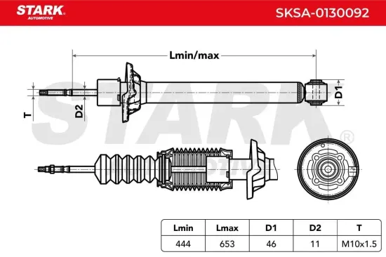 Stoßdämpfer Hinterachse Stark SKSA-0130092 Bild Stoßdämpfer Hinterachse Stark SKSA-0130092