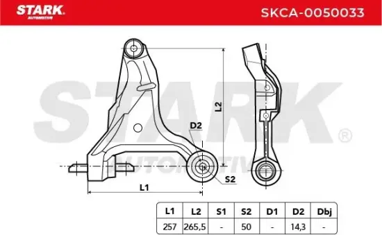 Lenker, Radaufhängung vorne Stark SKCA-0050033 Bild Lenker, Radaufhängung vorne Stark SKCA-0050033