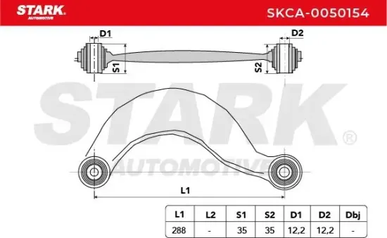 Lenker, Radaufhängung Hinterachse beidseitig oben Stark SKCA-0050154 Bild Lenker, Radaufhängung Hinterachse beidseitig oben Stark SKCA-0050154