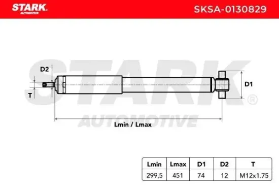 Stoßdämpfer Hinterachse Stark SKSA-0130829 Bild Stoßdämpfer Hinterachse Stark SKSA-0130829