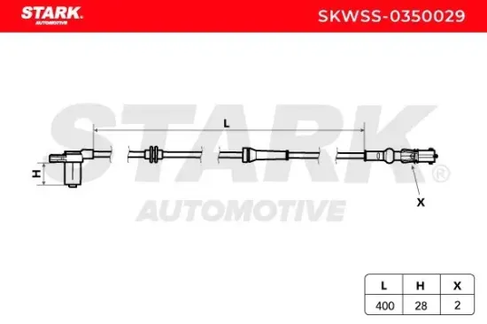 Sensor, Raddrehzahl Vorderachse beidseitig Stark SKWSS-0350029 Bild Sensor, Raddrehzahl Vorderachse beidseitig Stark SKWSS-0350029