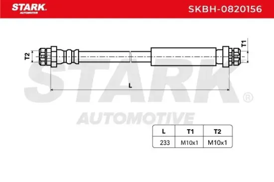 Bremsschlauch Hinterachse Hinterachse beidseitig Stark SKBH-0820156 Bild Bremsschlauch Hinterachse Hinterachse beidseitig Stark SKBH-0820156
