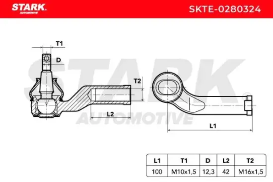 Spurstangenkopf Vorderachse rechts Stark SKTE-0280324 Bild Spurstangenkopf Vorderachse rechts Stark SKTE-0280324