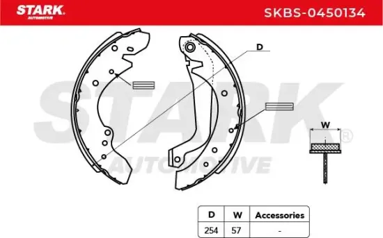 Bremsbackensatz Hinterachse Stark SKBS-0450134 Bild Bremsbackensatz Hinterachse Stark SKBS-0450134