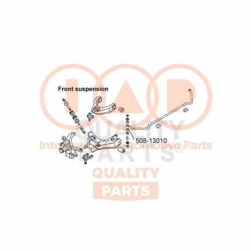 Lagerung, Stabilisator Vorderachse IAP QUALITY PARTS 508-13010 Bild Lagerung, Stabilisator Vorderachse IAP QUALITY PARTS 508-13010