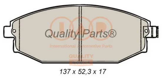 Bremsbelagsatz, Scheibenbremse Vorderachse IAP QUALITY PARTS 704-07080 Bild Bremsbelagsatz, Scheibenbremse Vorderachse IAP QUALITY PARTS 704-07080