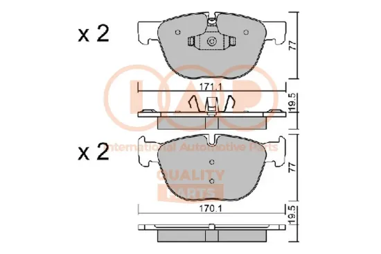 Bremsbelagsatz, Scheibenbremse Vorderachse IAP QUALITY PARTS 704-51150P Bild Bremsbelagsatz, Scheibenbremse Vorderachse IAP QUALITY PARTS 704-51150P