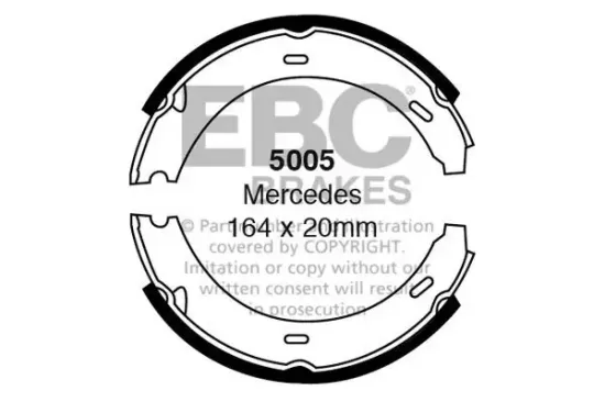 Bremsbackensatz Hinterachse EBC Brakes 5005 Bild Bremsbackensatz Hinterachse EBC Brakes 5005