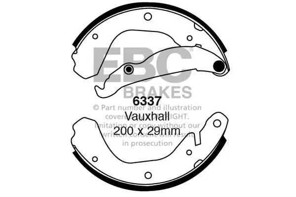 Bremsbackensatz Hinterachse EBC Brakes 6337