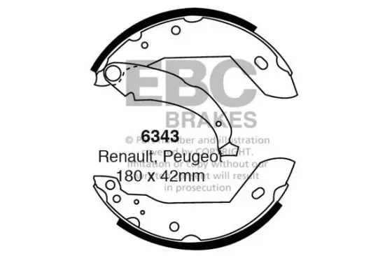 Bremsbackensatz EBC Brakes 6343 Bild Bremsbackensatz EBC Brakes 6343