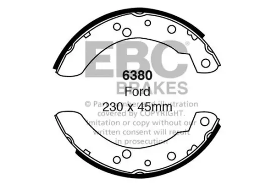 Bremsbackensatz Hinterachse EBC Brakes 6380 Bild Bremsbackensatz Hinterachse EBC Brakes 6380