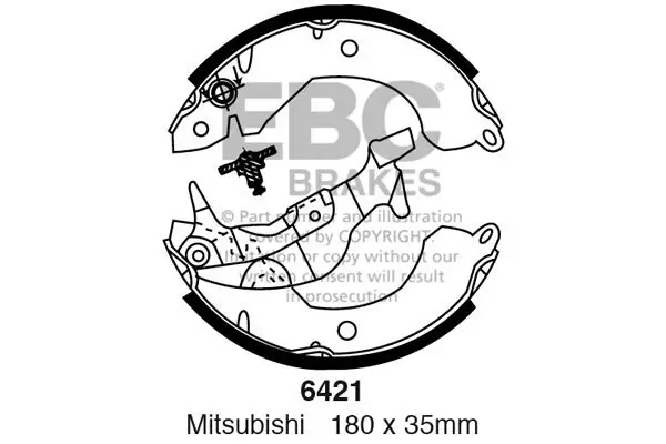 Bremsbackensatz Hinterachse EBC Brakes 6421