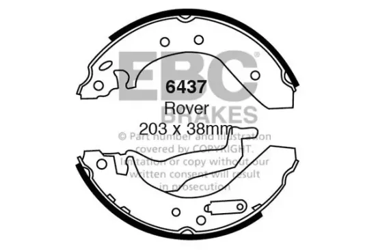 Bremsbackensatz EBC Brakes 6437 Bild Bremsbackensatz EBC Brakes 6437