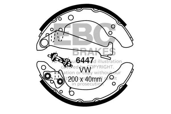 Bremsbackensatz Hinterachse EBC Brakes 6447