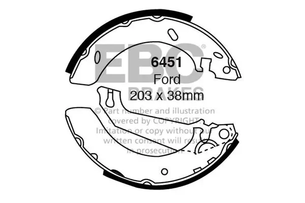 Bremsbackensatz Hinterachse EBC Brakes 6451