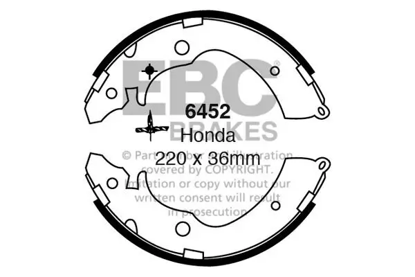 Bremsbackensatz Hinterachse EBC Brakes 6452