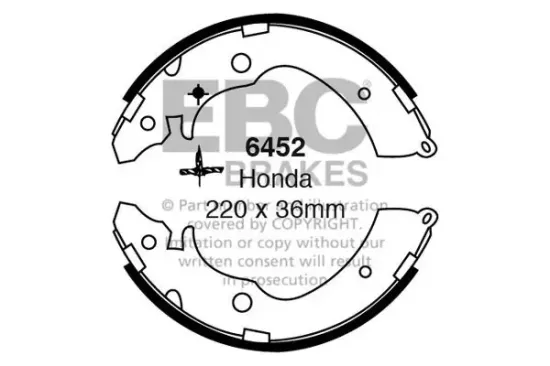 Bremsbackensatz Hinterachse EBC Brakes 6452 Bild Bremsbackensatz Hinterachse EBC Brakes 6452