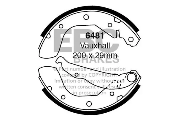 Bremsbackensatz Hinterachse EBC Brakes 6481