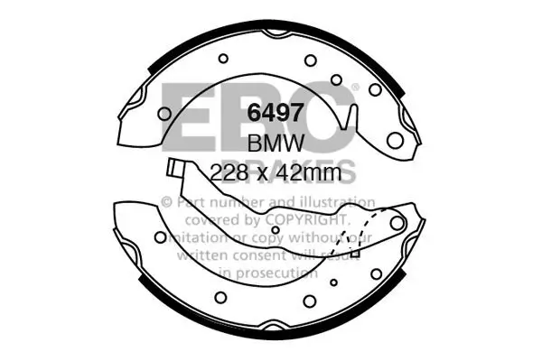 Bremsbackensatz Hinterachse EBC Brakes 6497