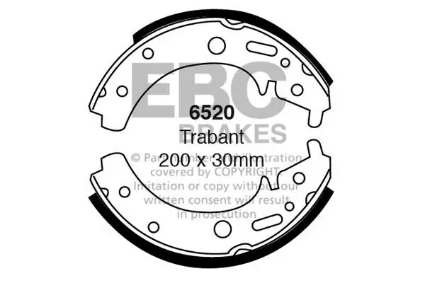 Bremsbackensatz Hinterachse EBC Brakes 6520