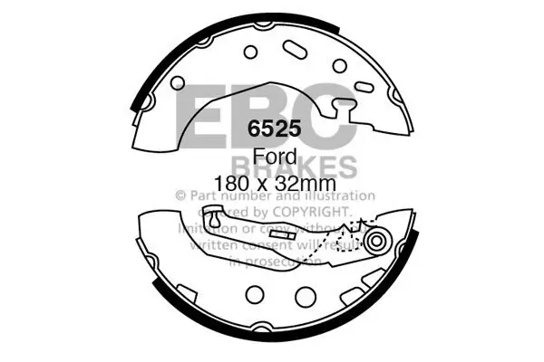 Bremsbackensatz Hinterachse EBC Brakes 6525