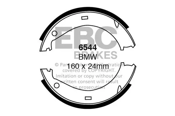 Bremsbackensatz Hinterachse EBC Brakes 6544